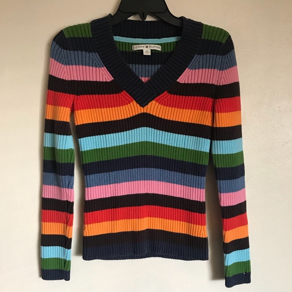 tommy hilfiger rainbow sweater